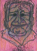 Face 14, original pastel on paper by Filip Finger